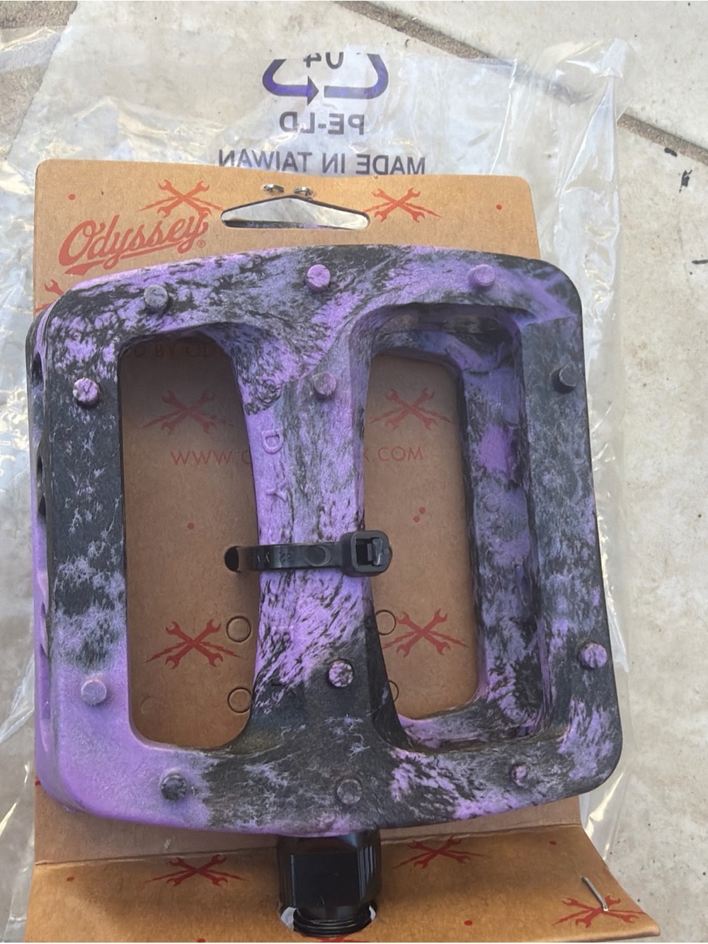 ODYSSEY Twisted Pro PC Pedals Purple/Black swirl 9/16